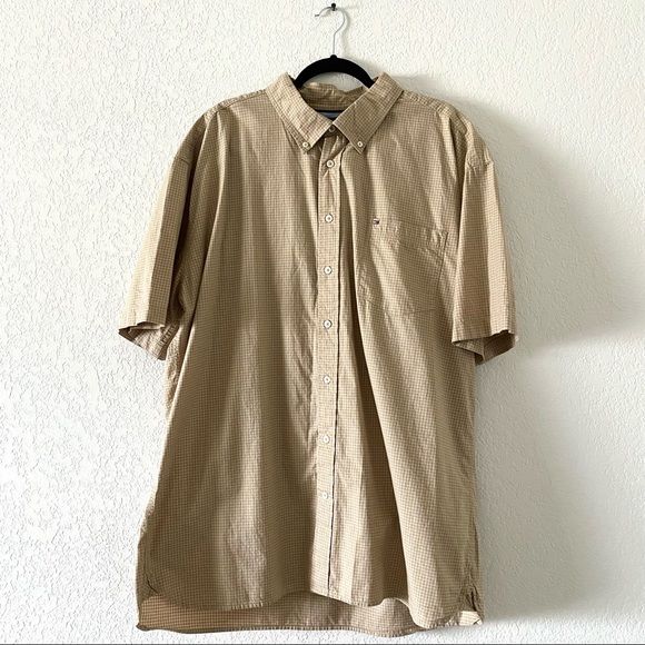 Tommy Hilfiger Vintage Tan Casual Button Down Shirt XXL - Picture 2 of 11